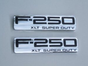 F250 XLT Fender Emblem Set 2005 2006 2007 - FordPartsOne