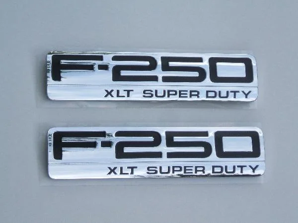F250 XLT Fender Emblem Set 2005 2006 2007 - FordPartsOne