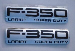 F350 Lariat Fender Emblem Set 2005 2006 2007 - FordPartsOne