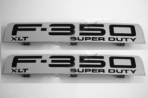 F350 XLT Fender Emblem Set 2008 2009 2010 - FordPartsOne