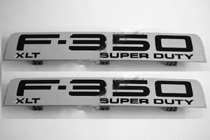 F350 XLT Fender Emblem Set 2008 2009 2010 - FordPartsOne