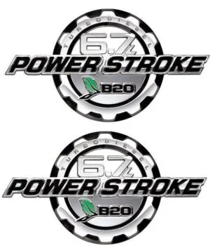 Powerstroke Diesel 6.7L Chrome Door Emblem Set 2011 2013 - FordPartsOne