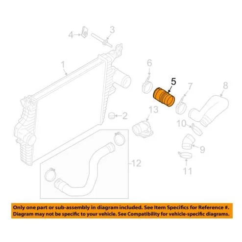 6C3Z 6C640 B Connection Intercooler 2003 2010 F250 F350 6.0L - FordPartsOne