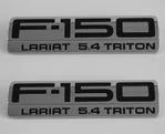 F150 Lariat 5.4 Triton Fender Emblem Set 2004 2005 2006 2007 2008 - FordPartsOne