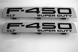 F450 XLT Fender Emblem Set 2008 2009 2010 - FordPartsOne