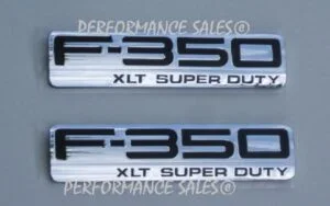 F350 XLT Fender Emblem Set 2005 2006 2007 - FordPartsOne